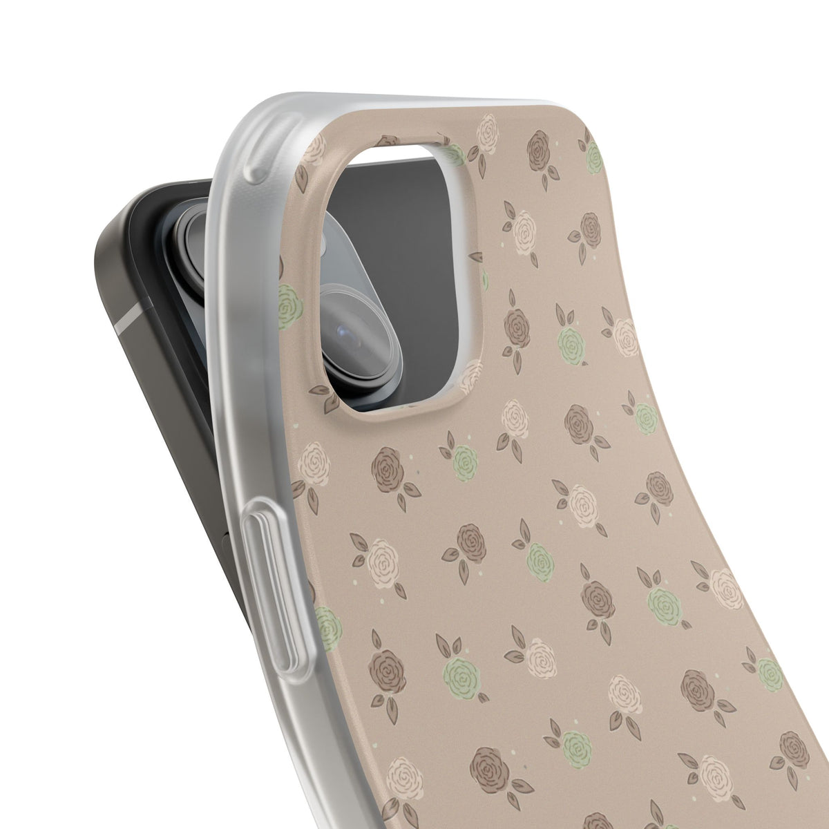 Brown Floral boho-Flexi Cases
