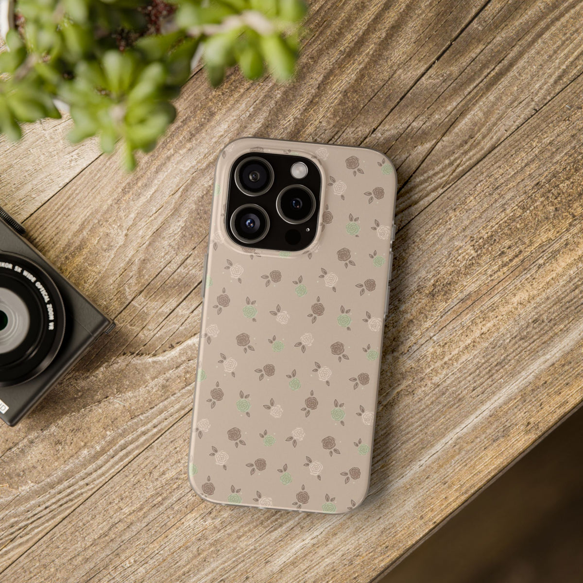 Brown Floral boho-Flexi Cases