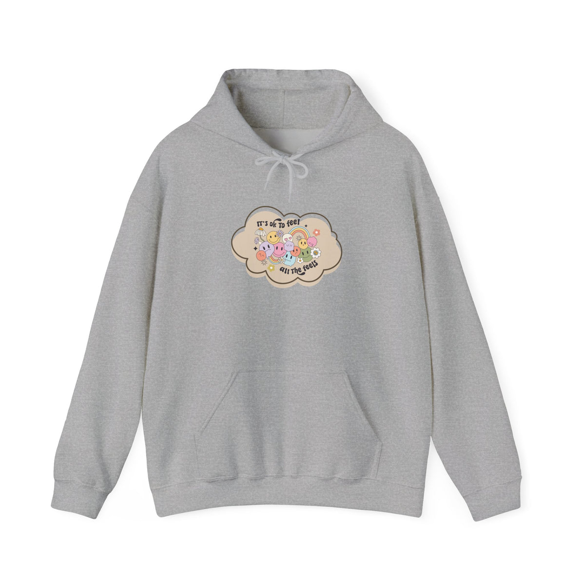 "It's Okay to Not Be Okay" Floral Cloud Comfort hoodie