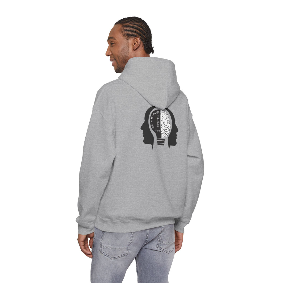 "Good Choice Privilege Exists" — Use your brain Graphic Hooded Sweatshirt
