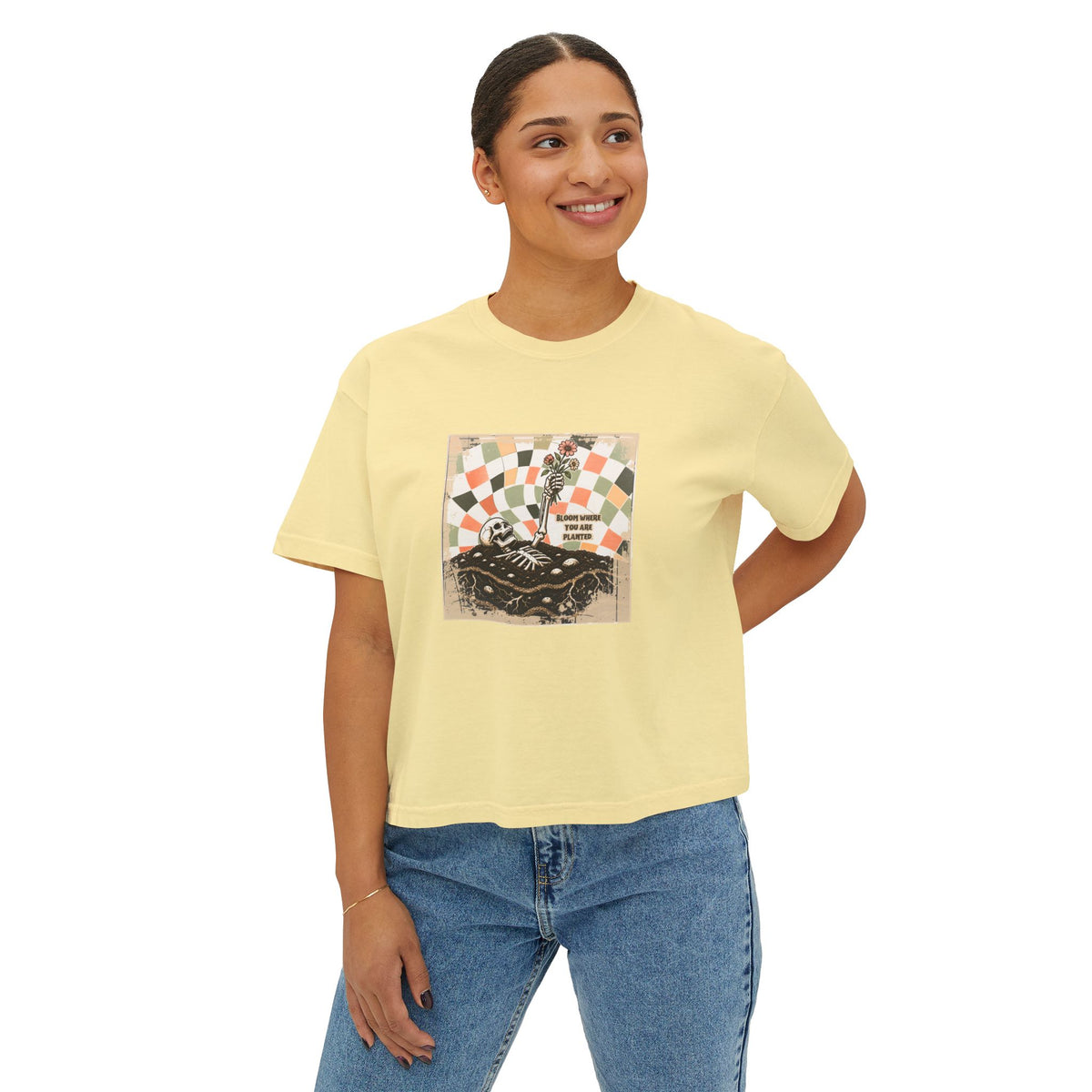 "Bloom where you are planted" Women's Boxy Tee