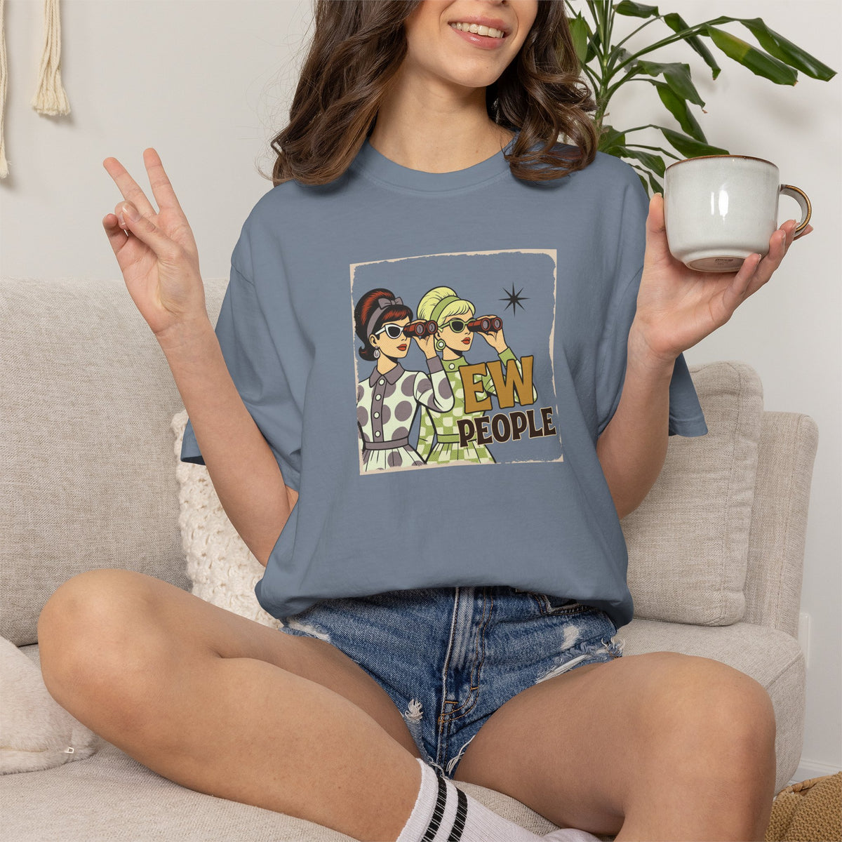 "Ew People" Retro Graphic T-Shirt