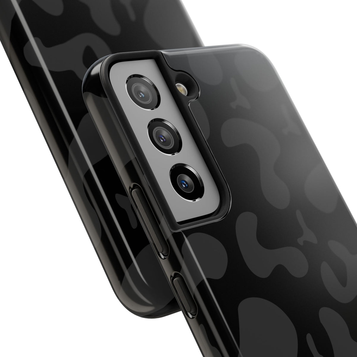 Black Camo Tough Phone Case — Durable Matte Military-Inspired Protection