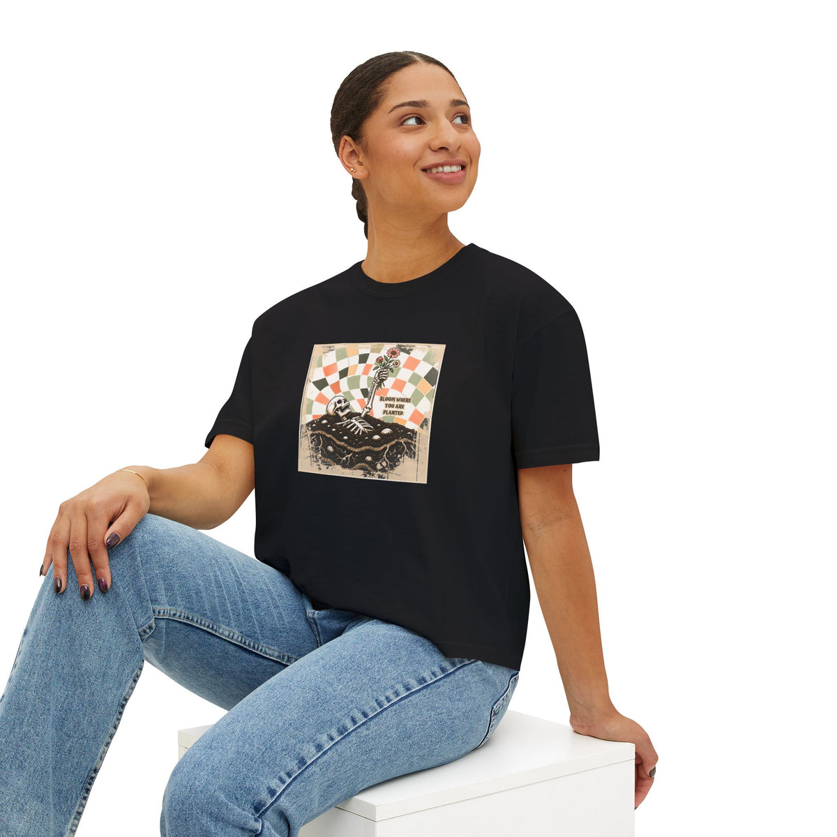 "Bloom where you are planted" Women's Boxy Tee