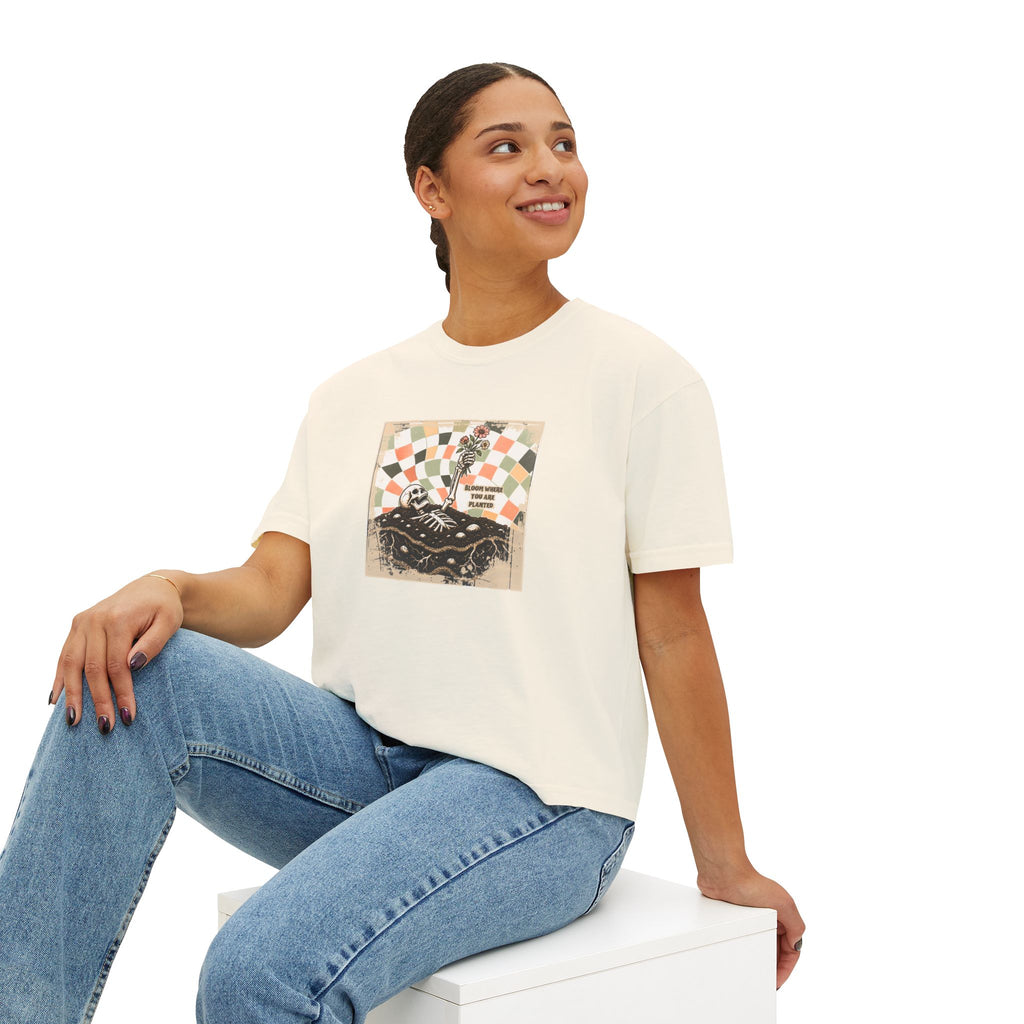 "Bloom where you are planted" Women's Boxy Tee