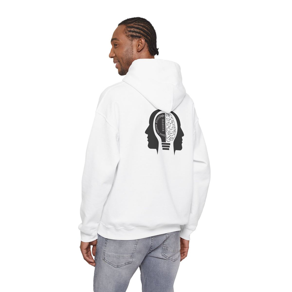 "Good Choice Privilege Exists" — Use your brain Graphic Hooded Sweatshirt