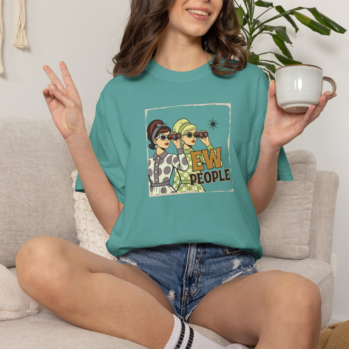 "Ew People" Retro Graphic T-Shirt