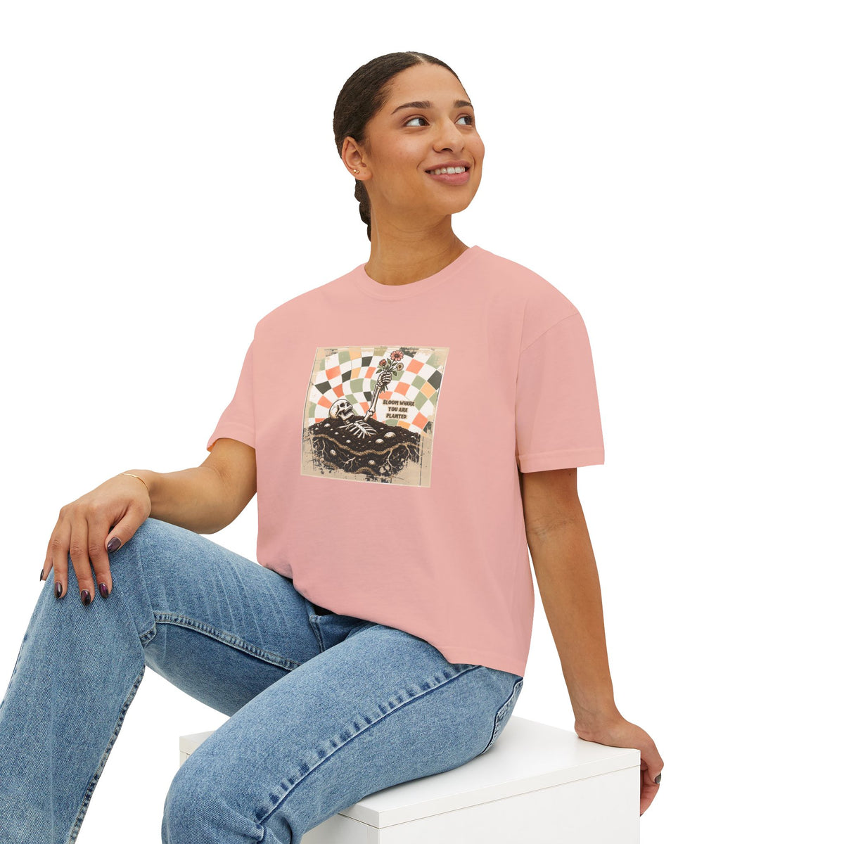 "Bloom where you are planted" Women's Boxy Tee