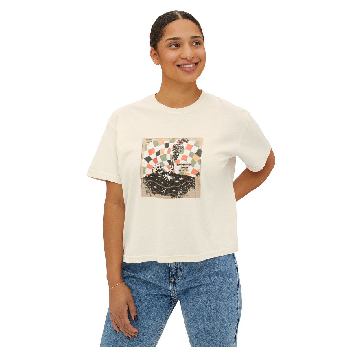 "Bloom where you are planted" Women's Boxy Tee
