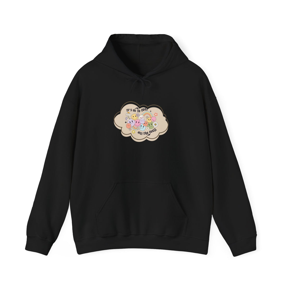 "It's Okay to Not Be Okay" Floral Cloud Comfort hoodie