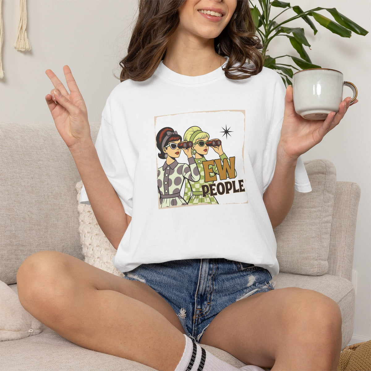 "Ew People" Retro Graphic T-Shirt