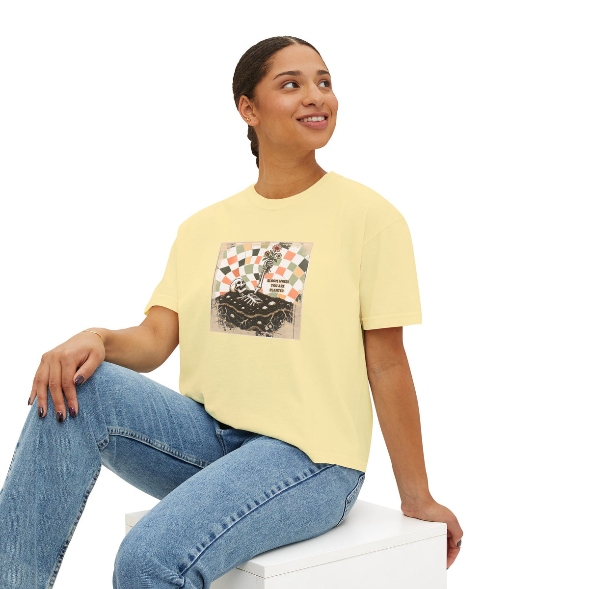 "Bloom where you are planted" Women's Boxy Tee