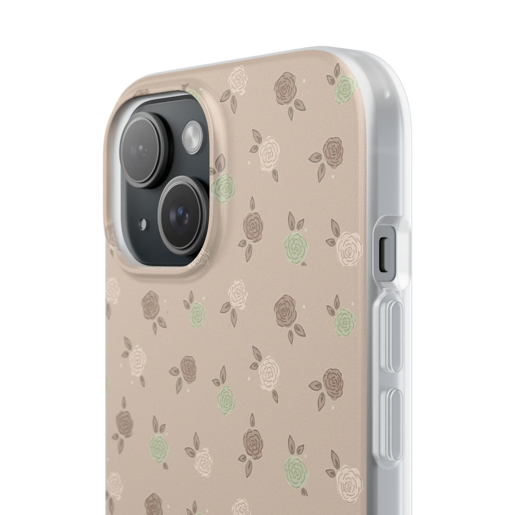 Brown Floral boho-Flexi Cases