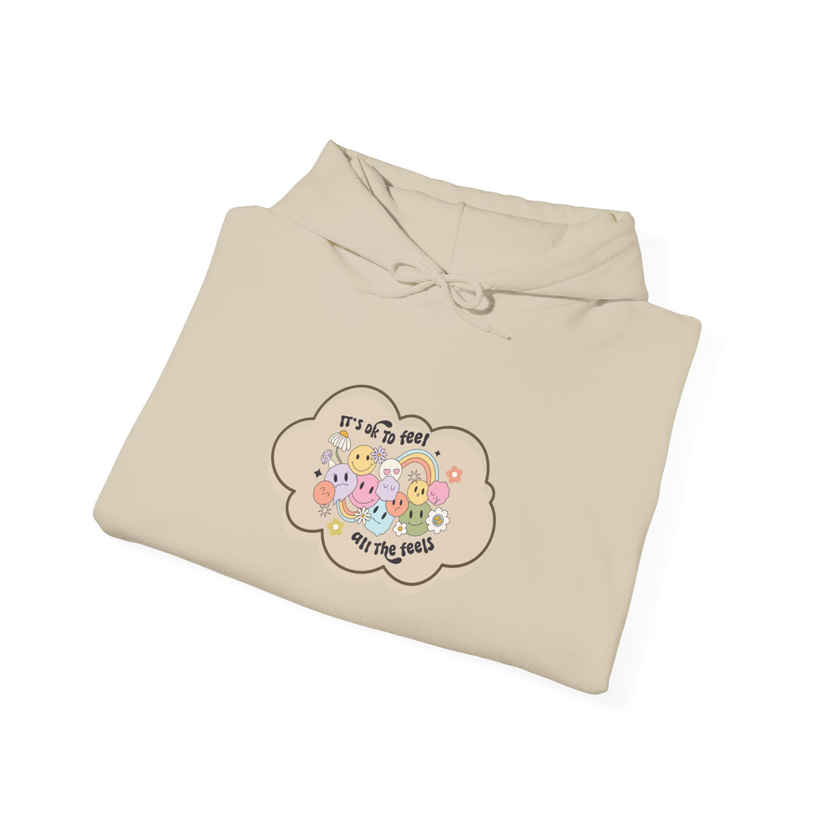 "It's Okay to Not Be Okay" Floral Cloud Comfort hoodie