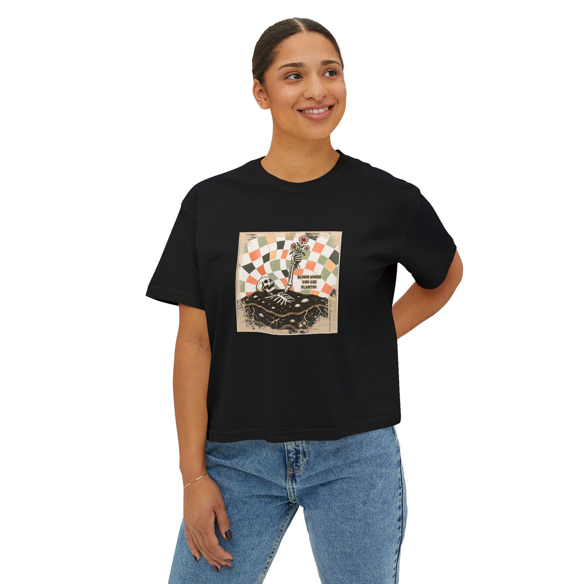 "Bloom where you are planted" Women's Boxy Tee