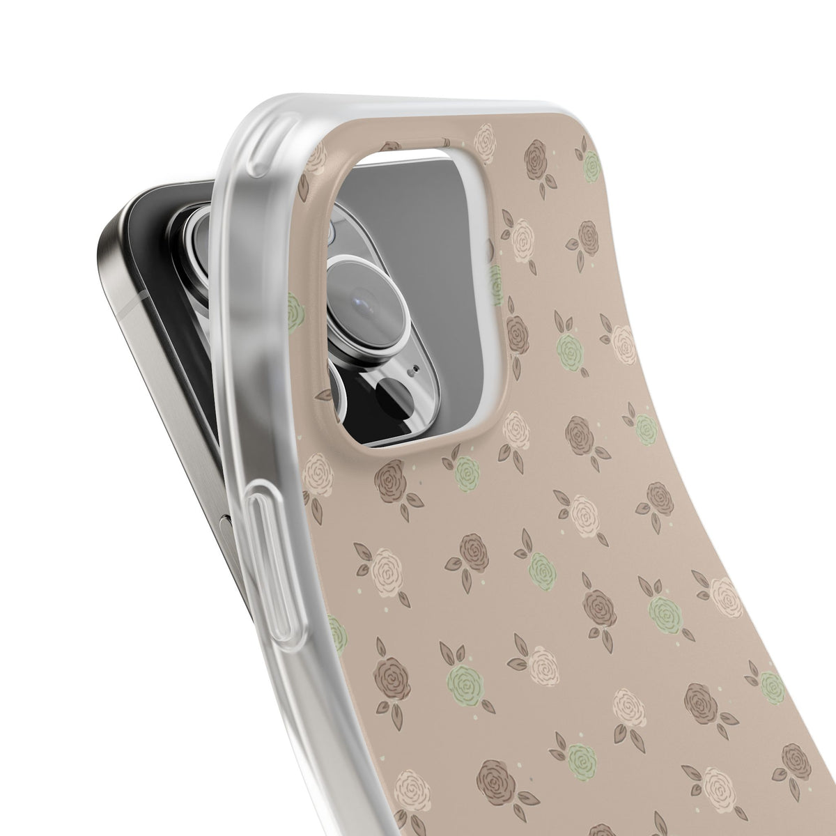 Brown Floral boho-Flexi Cases