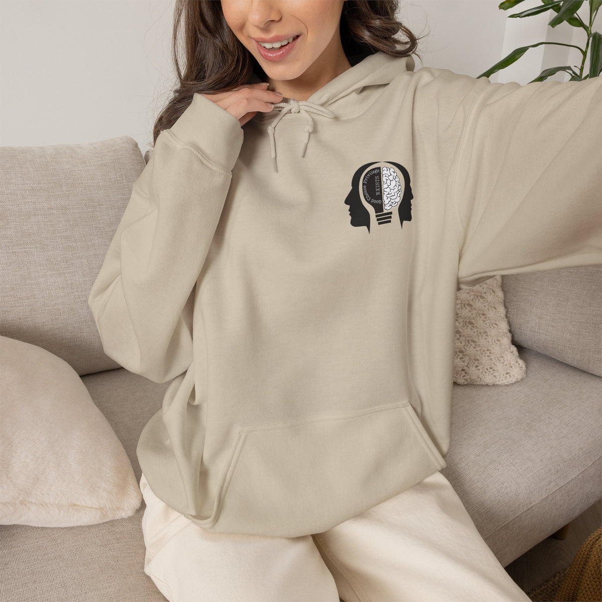 "Good Choice Privilege Exists" — Use your brain Graphic Hooded Sweatshirt