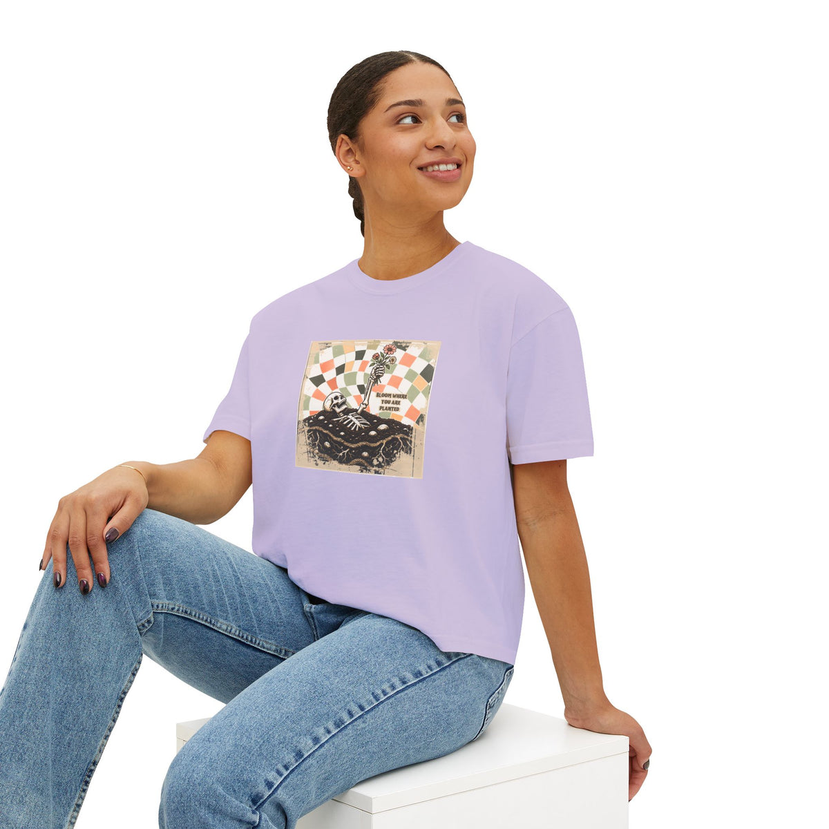 "Bloom where you are planted" Women's Boxy Tee
