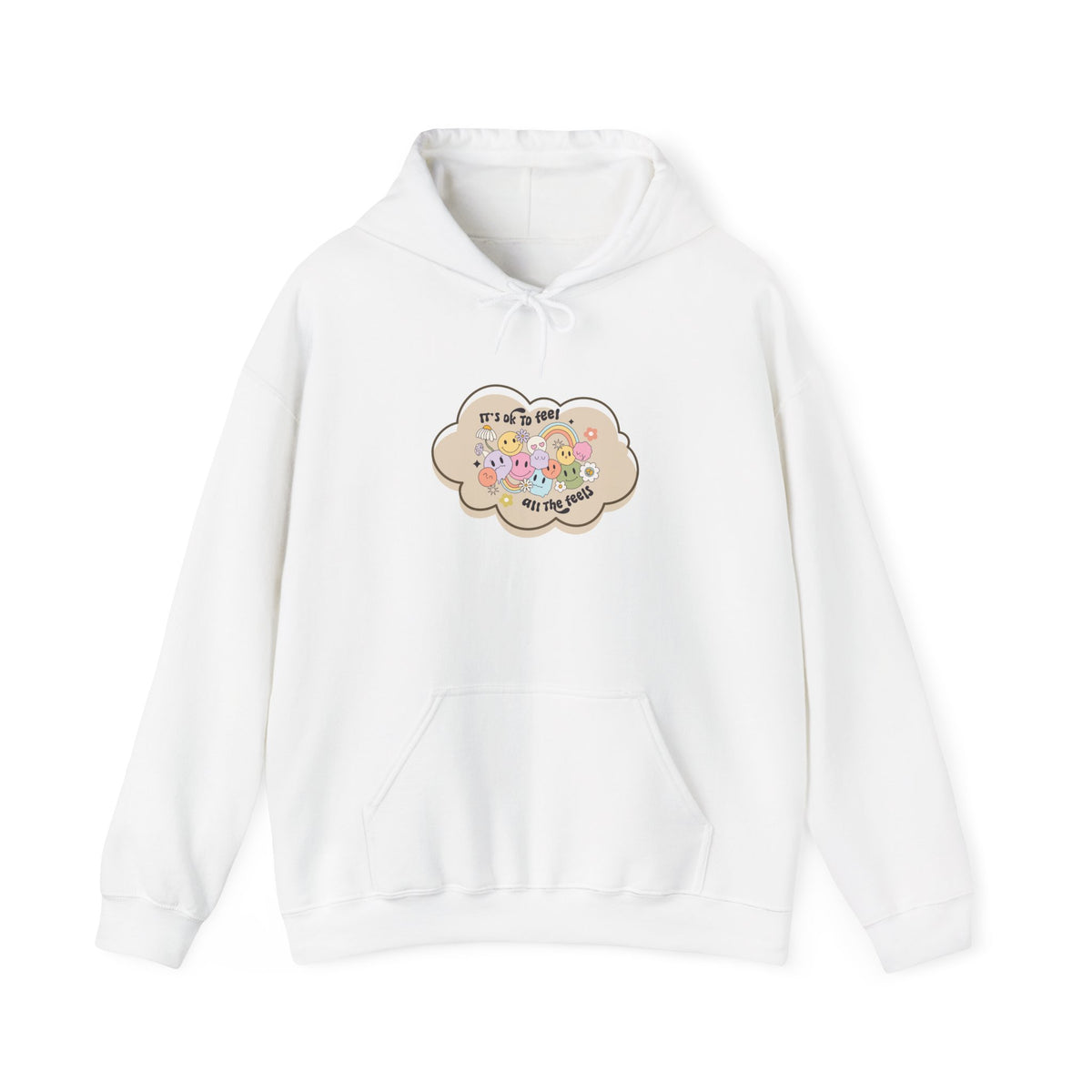 "It's Okay to Not Be Okay" Floral Cloud Comfort hoodie