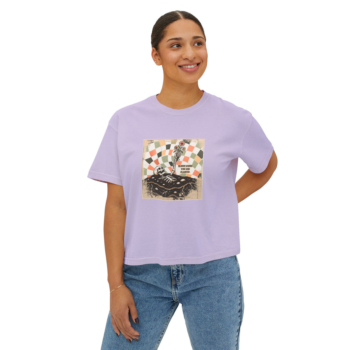 "Bloom where you are planted" Women's Boxy Tee