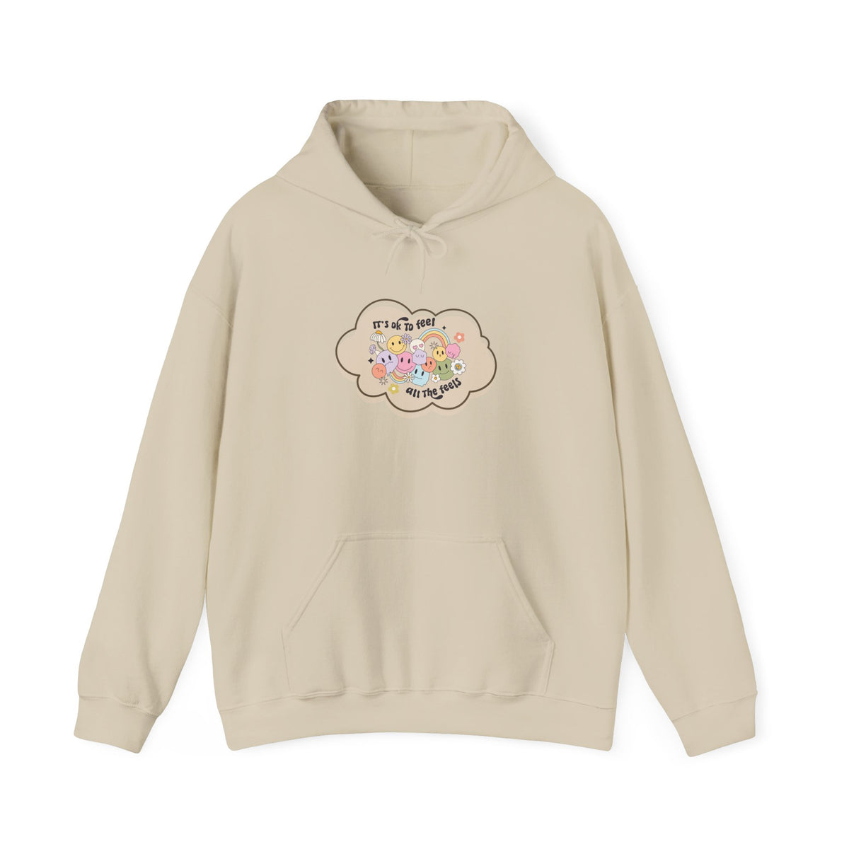 "It's Okay to Not Be Okay" Floral Cloud Comfort hoodie