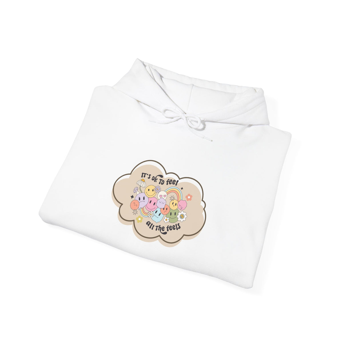 "It's Okay to Not Be Okay" Floral Cloud Comfort hoodie