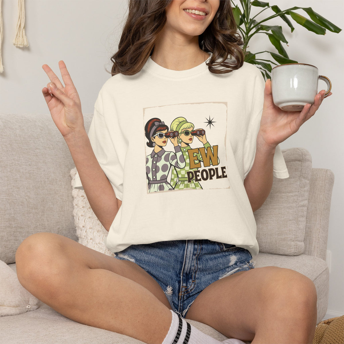 "Ew People" Retro Graphic T-Shirt