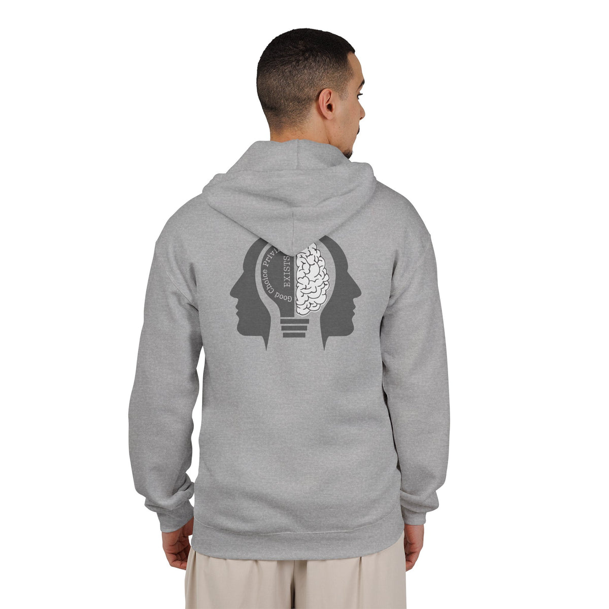 "Good Choice Privilege Exists" — Use your brain Graphic Hooded zip Sweatshirt
