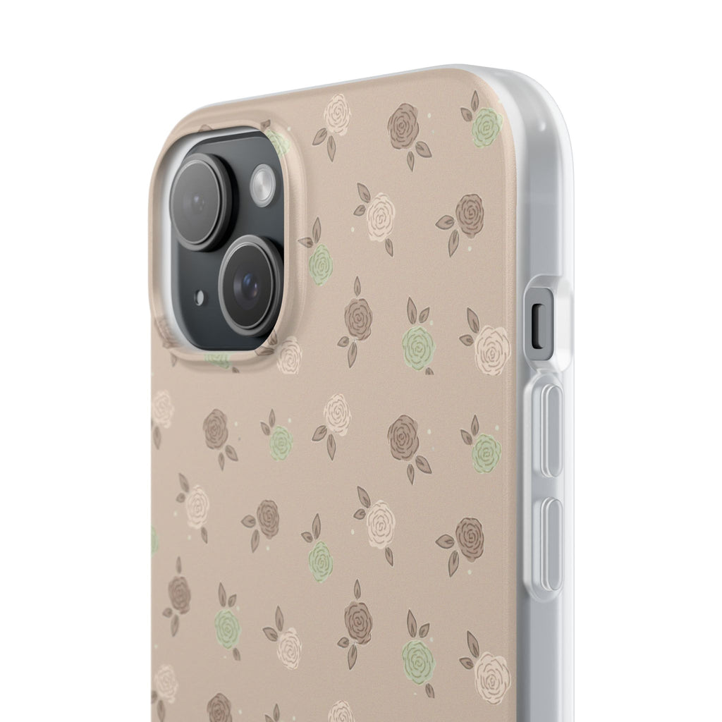 Brown Floral boho-Flexi Cases