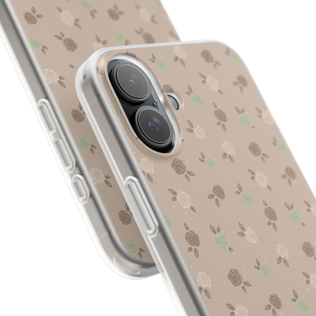 Brown Floral boho-Flexi Cases