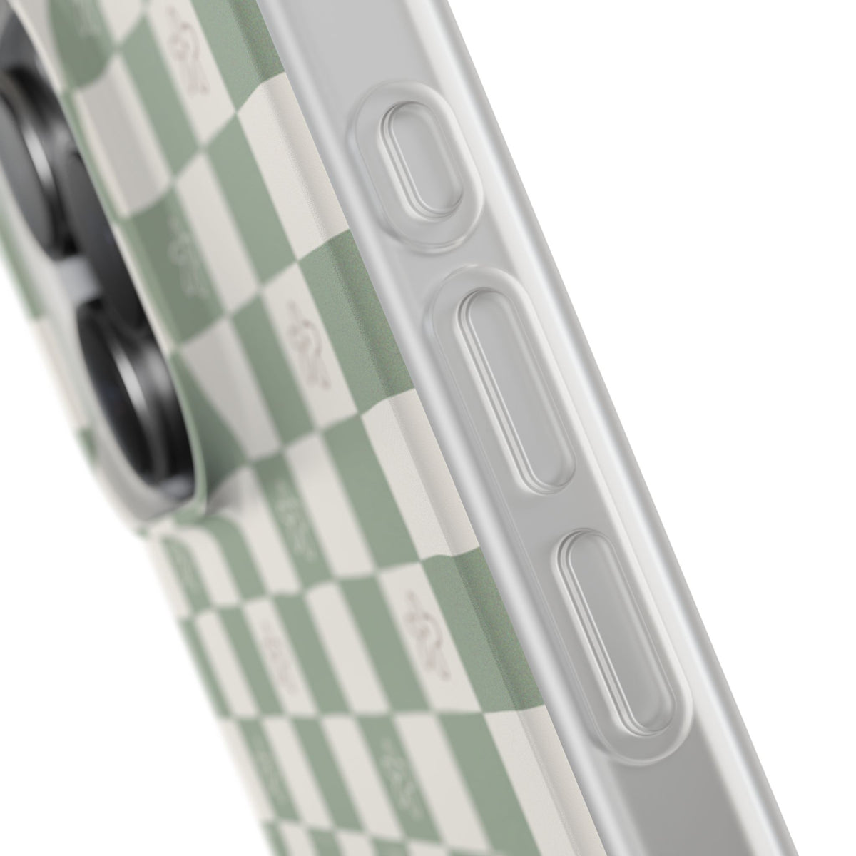 Green checker and daisy -Flexi Cases