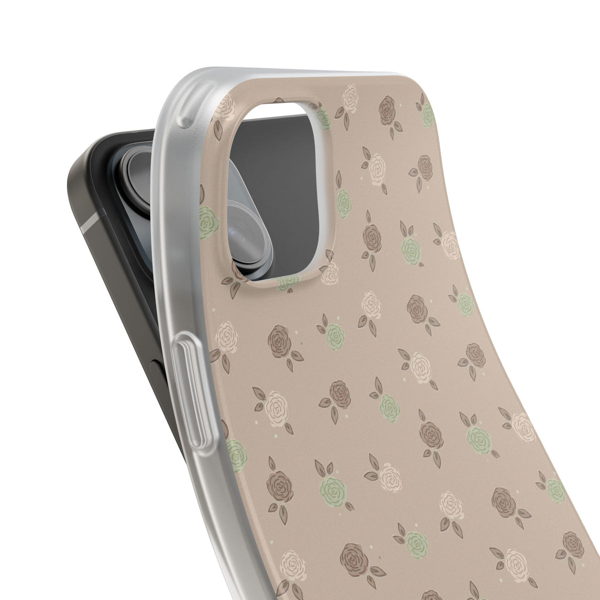 Brown Floral boho-Flexi Cases