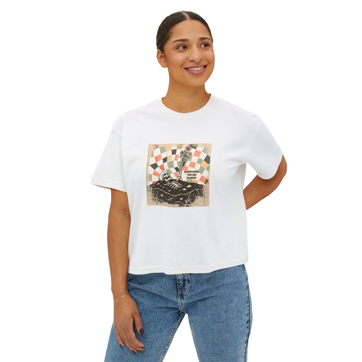 "Bloom where you are planted" Women's Boxy Tee