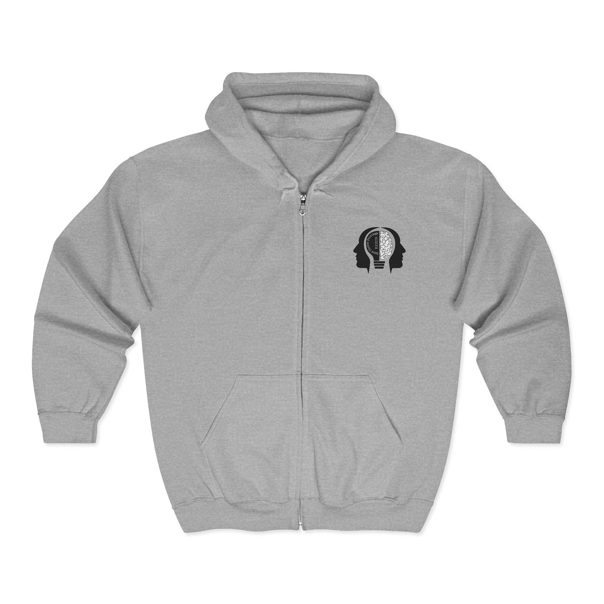 "Good Choice Privilege Exists" — Use your brain Graphic Hooded zip Sweatshirt