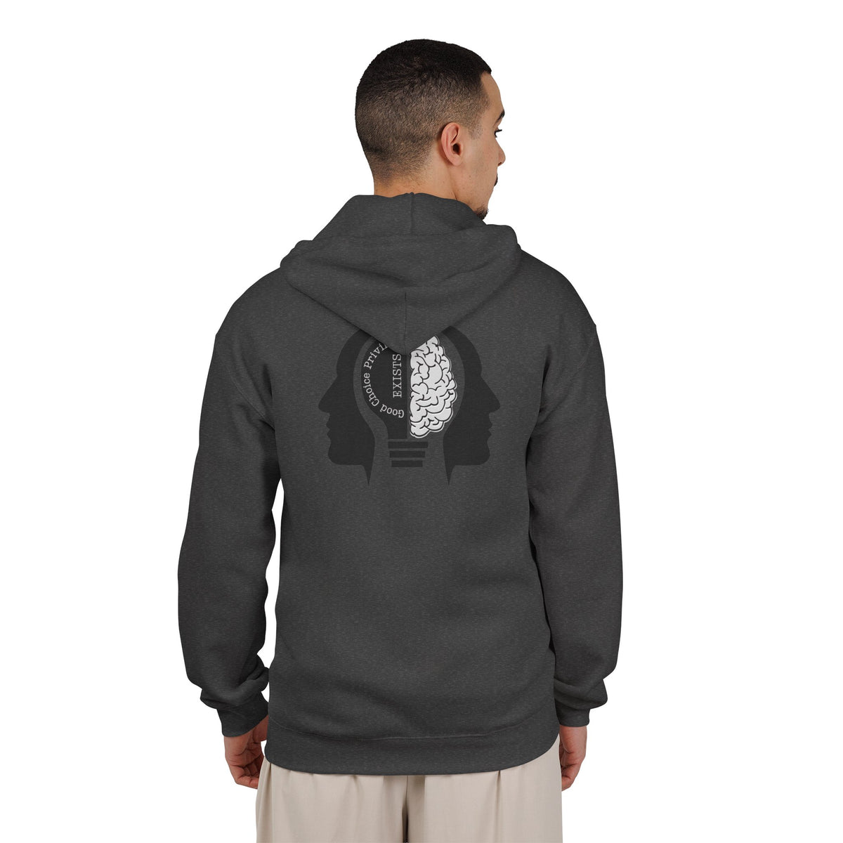 "Good Choice Privilege Exists" — Use your brain Graphic Hooded zip Sweatshirt