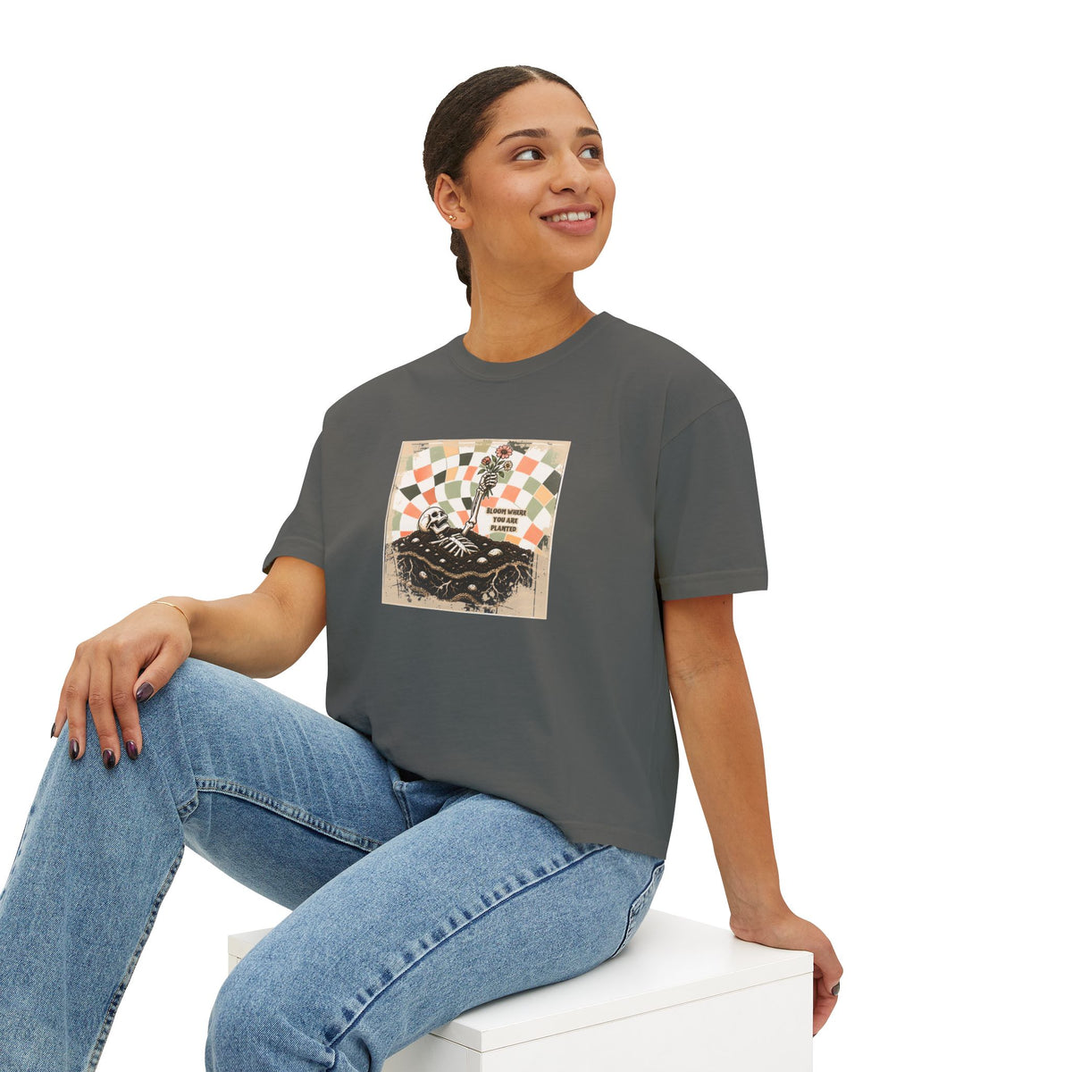 "Bloom where you are planted" Women's Boxy Tee