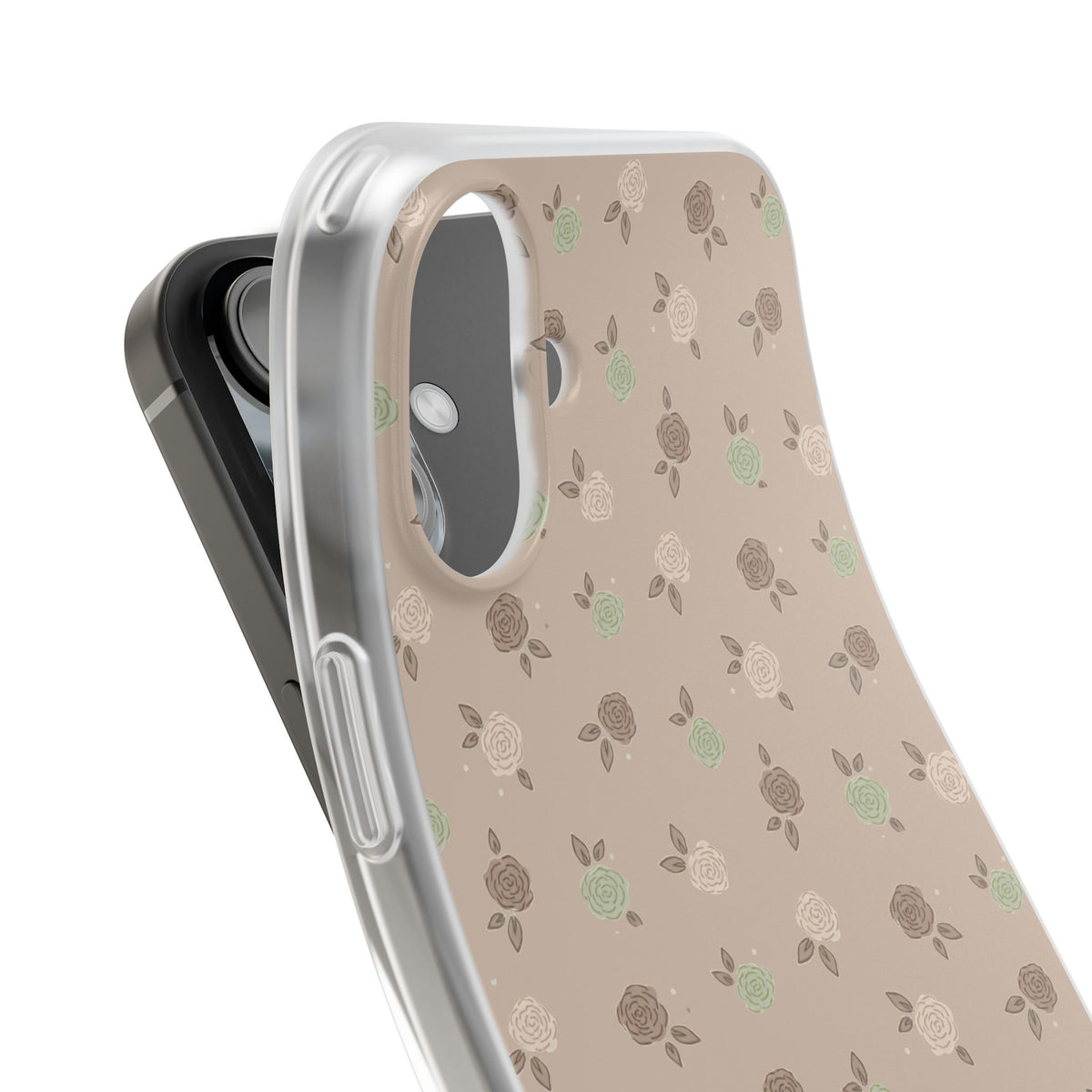 Brown Floral boho-Flexi Cases