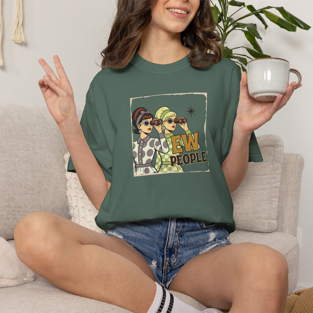 "Ew People" Retro Graphic T-Shirt