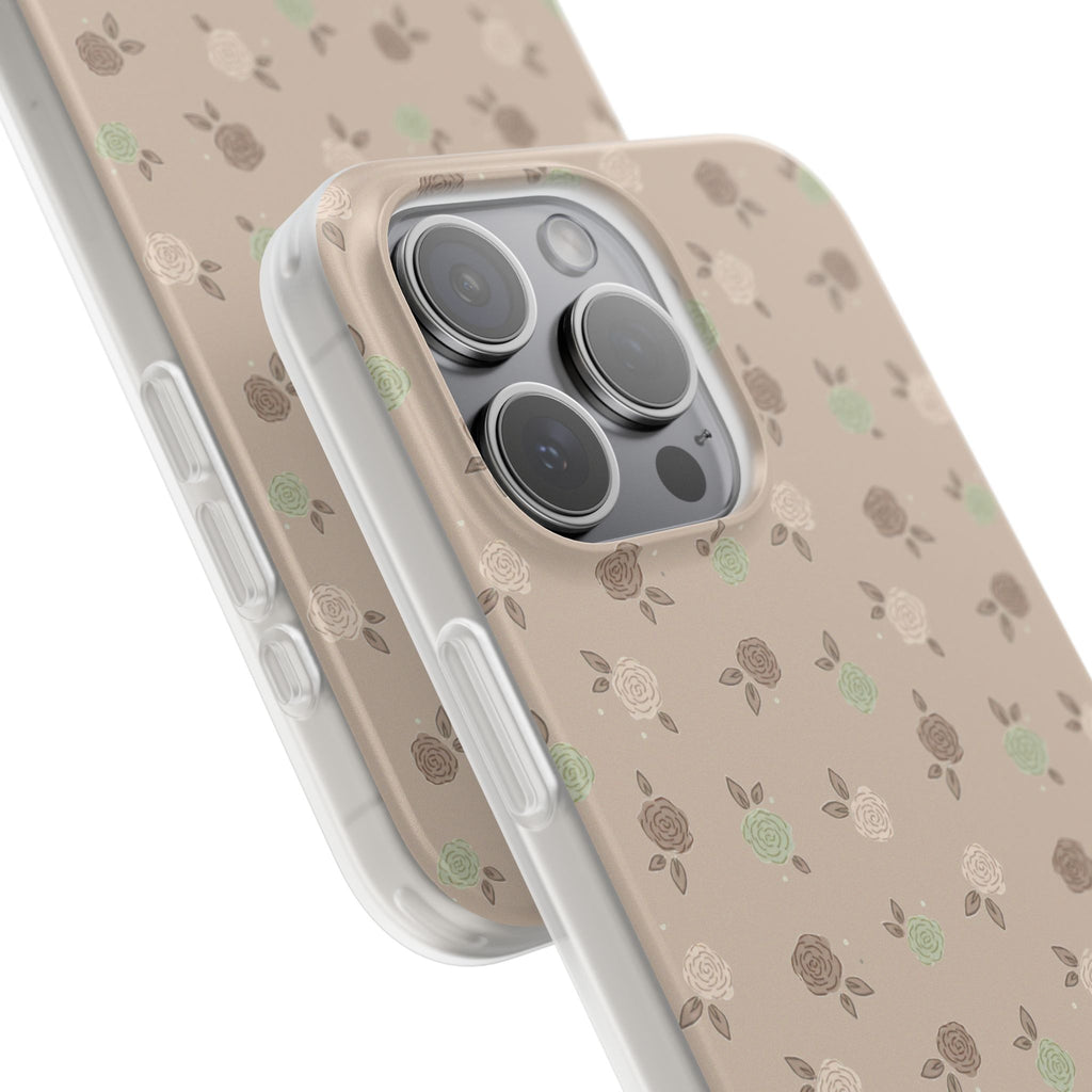 Brown Floral boho-Flexi Cases