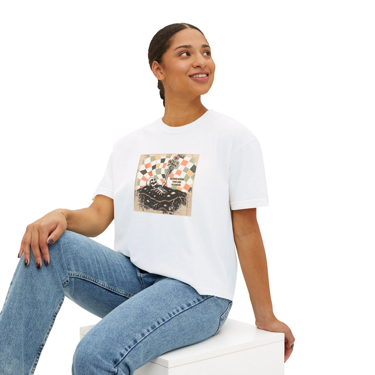 "Bloom where you are planted" Women's Boxy Tee