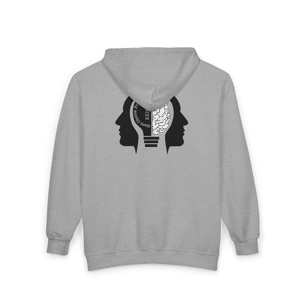 "Good Choice Privilege Exists" — Use your brain Graphic Hooded zip Sweatshirt