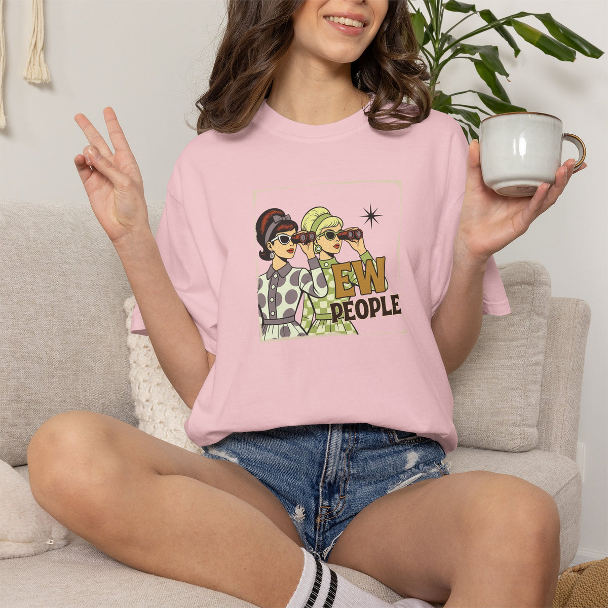 "Ew People" Retro Graphic T-Shirt