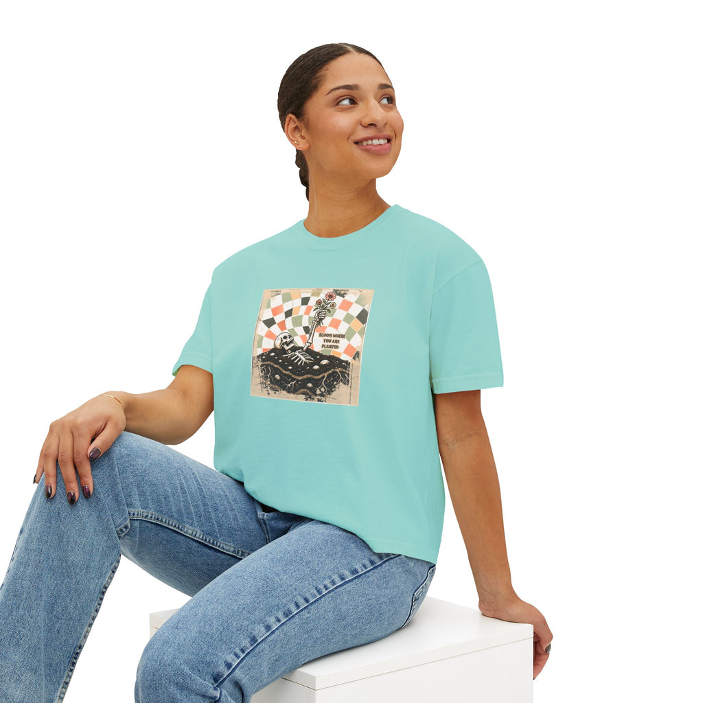 "Bloom where you are planted" Women's Boxy Tee