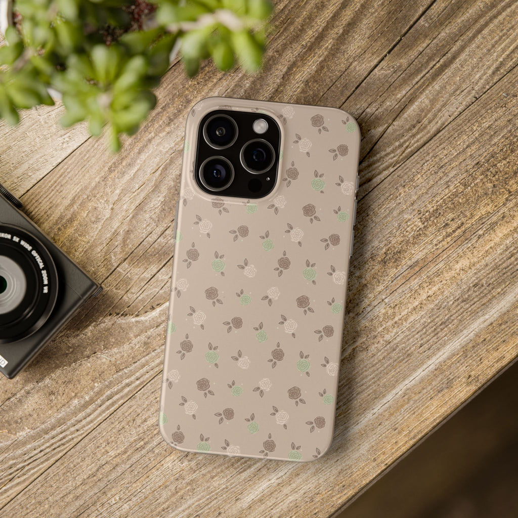 Brown Floral boho-Flexi Cases