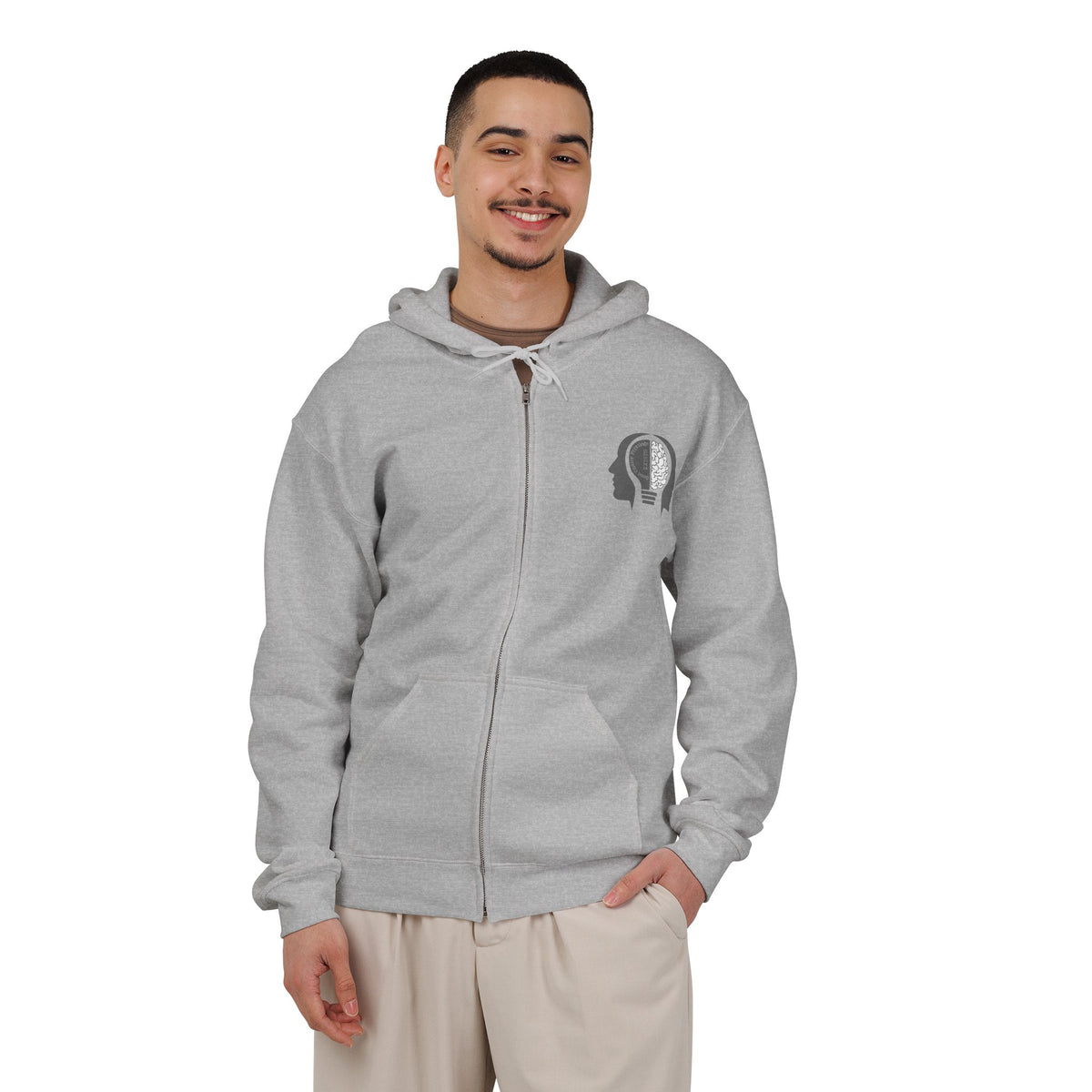 "Good Choice Privilege Exists" — Use your brain Graphic Hooded zip Sweatshirt