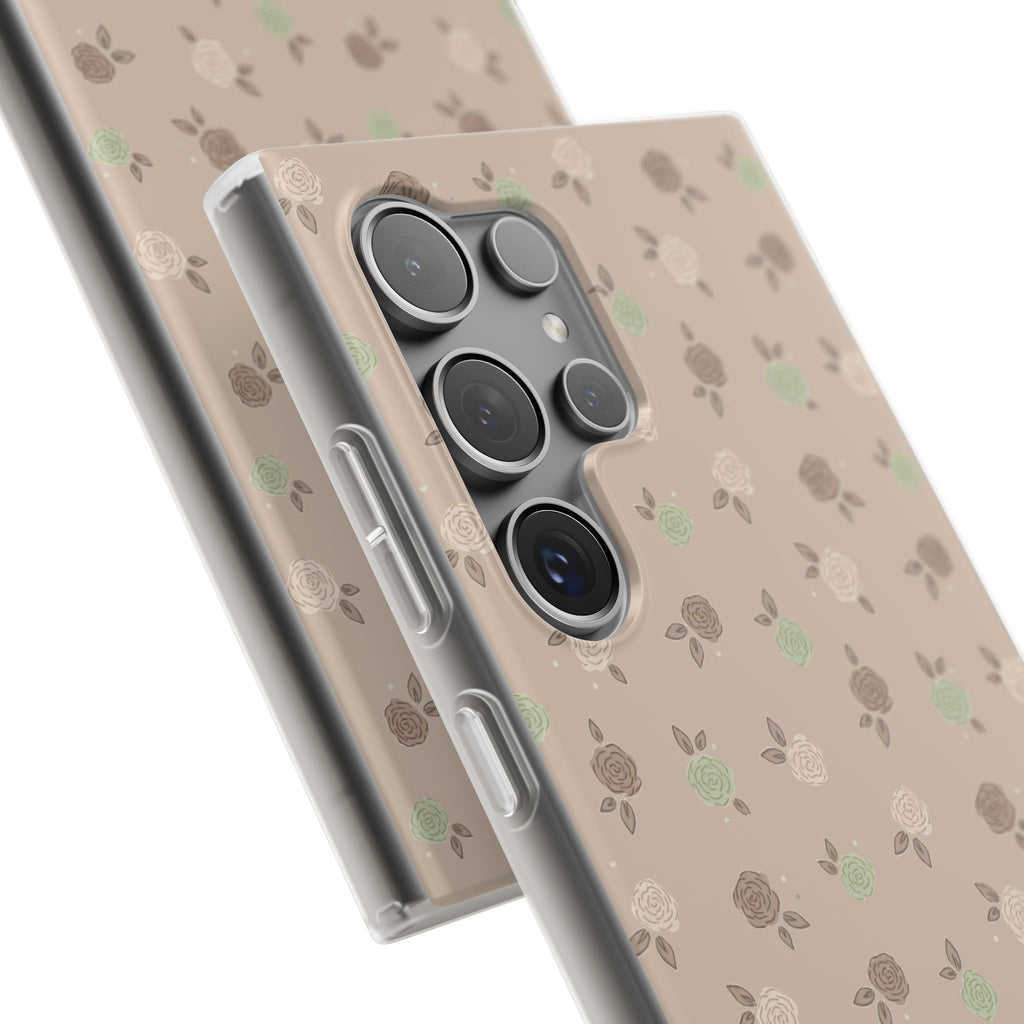 Brown Floral boho-Flexi Cases
