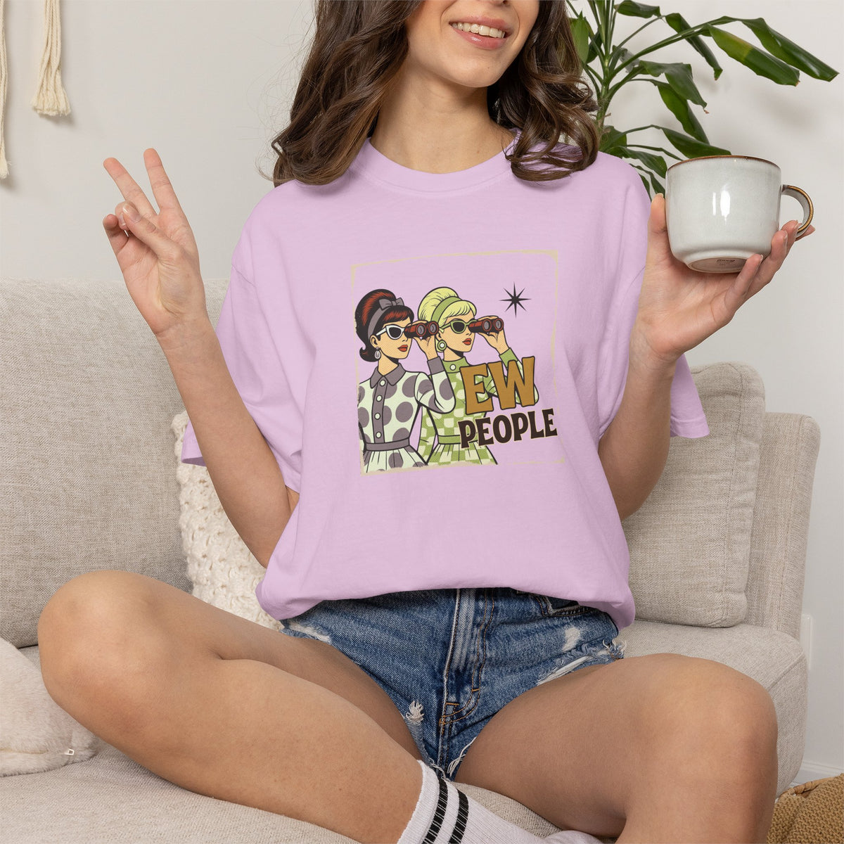 "Ew People" Retro Graphic T-Shirt