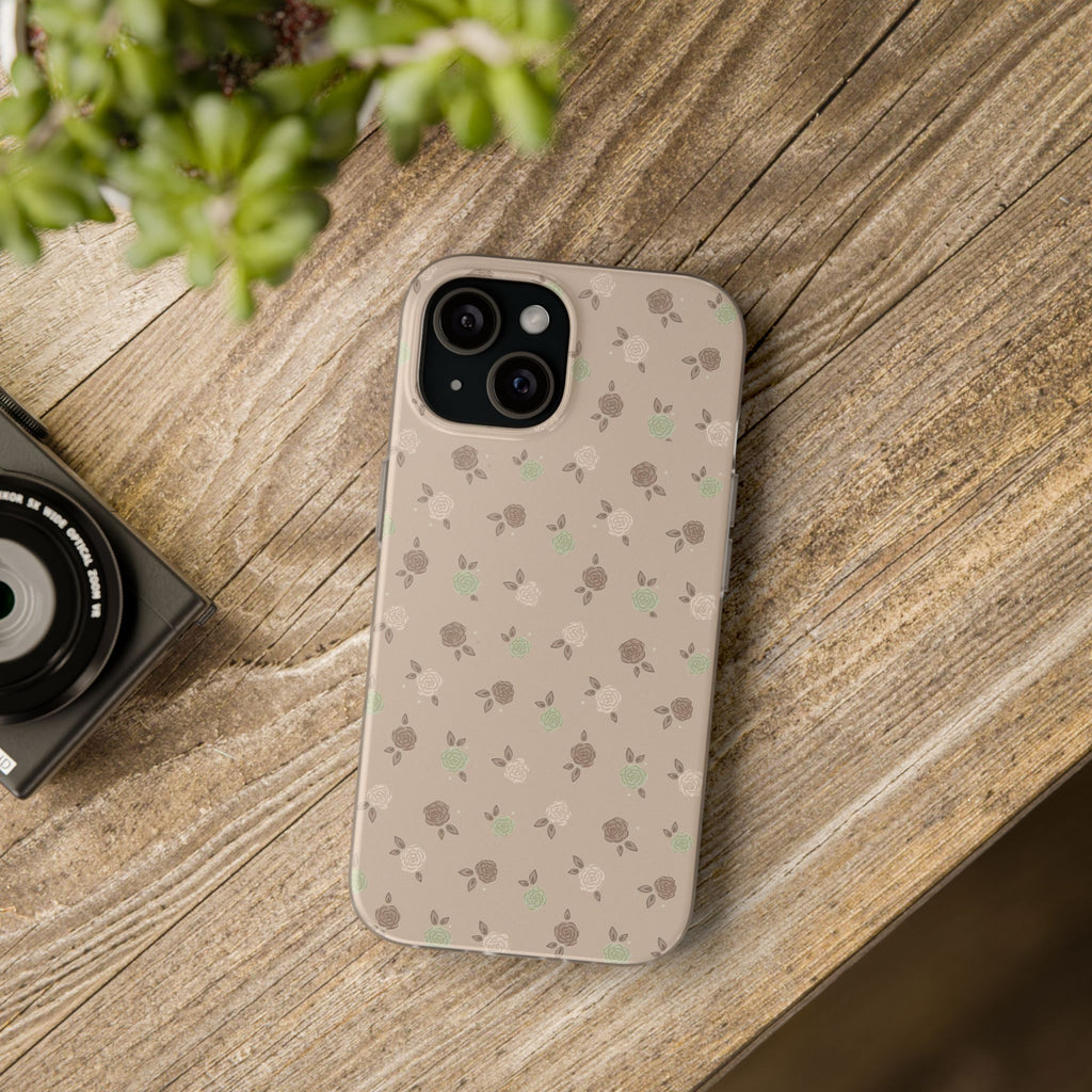 Brown Floral boho-Flexi Cases