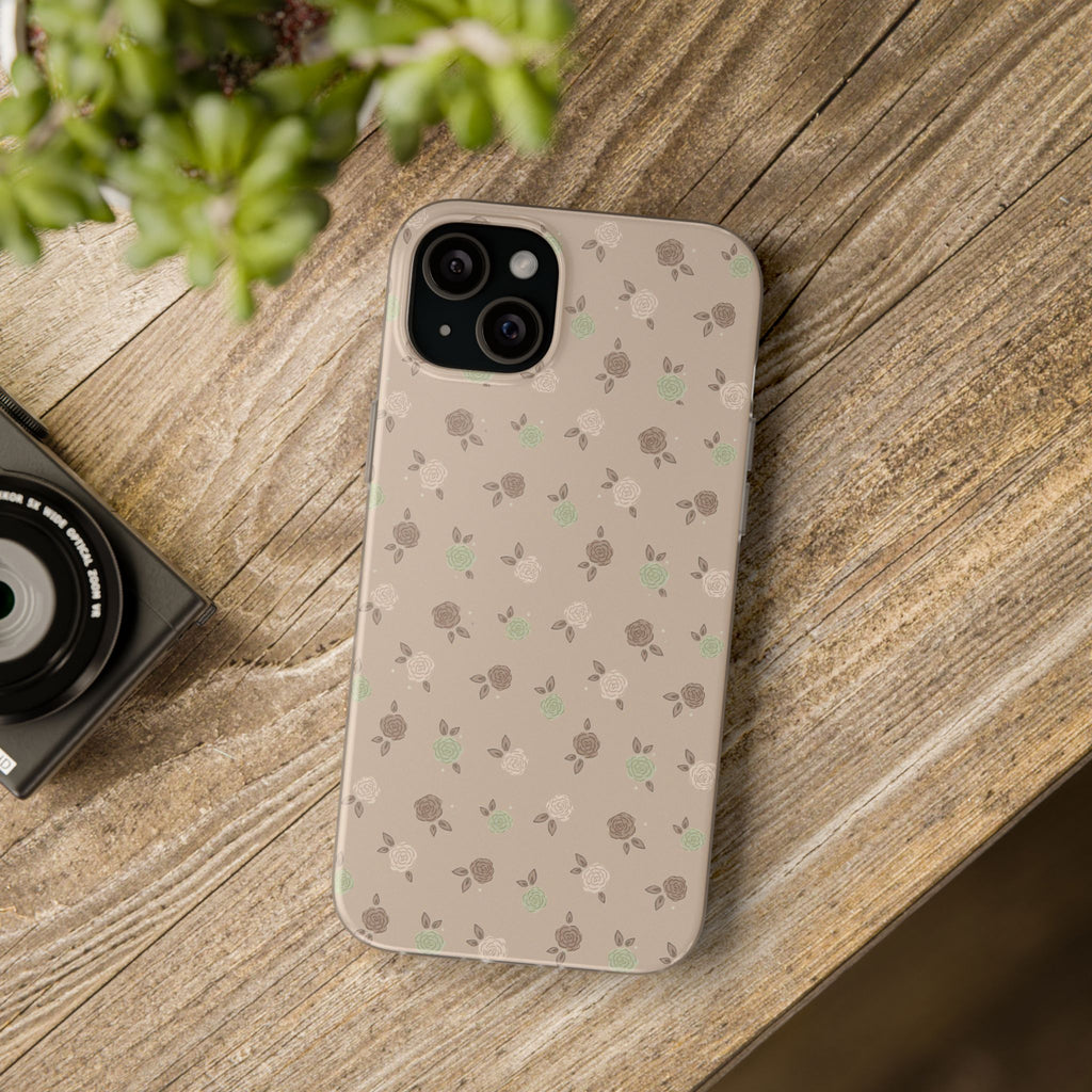 Brown Floral boho-Flexi Cases