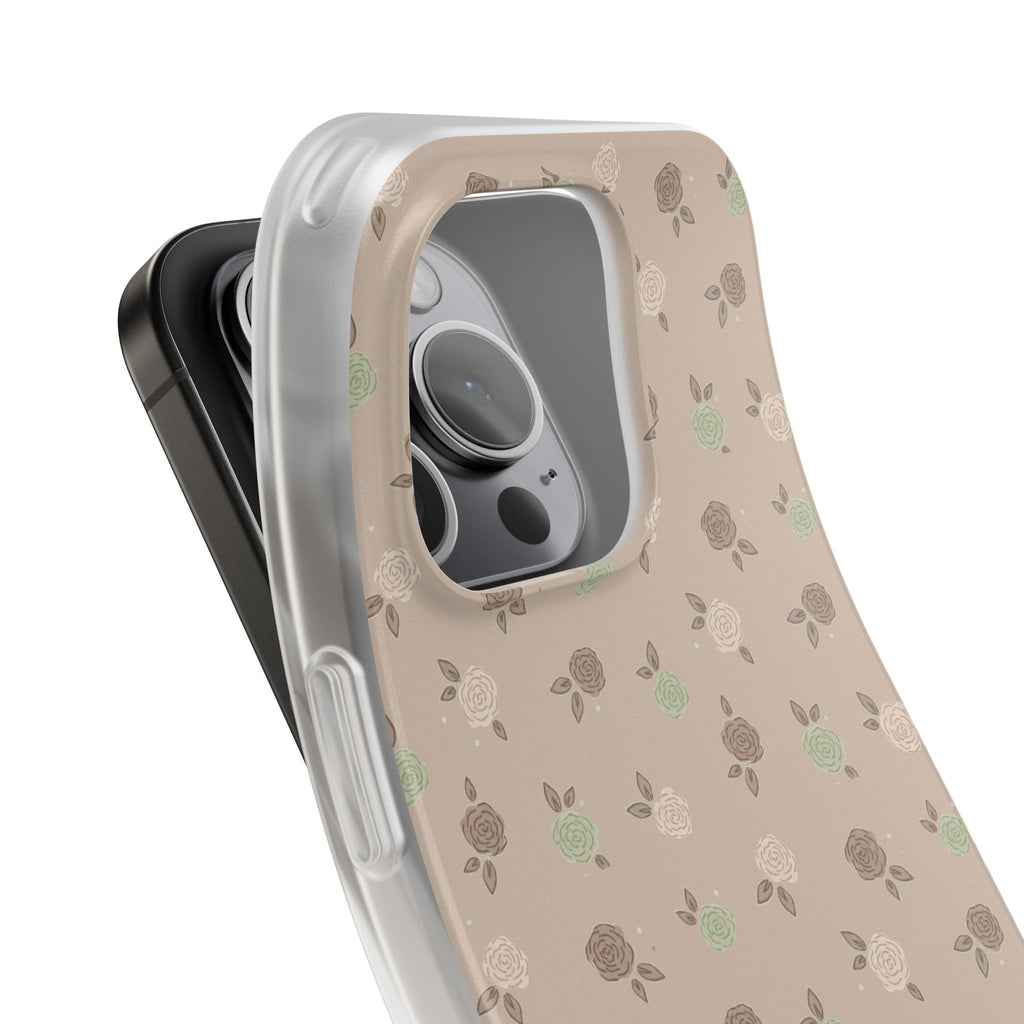 Brown Floral boho-Flexi Cases